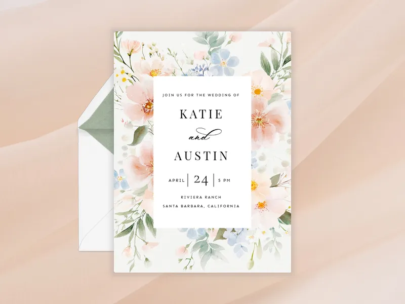 Blossom Jubilee Invitation premium template design