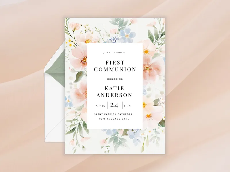 Blossom Jubilee - first_communion - Invitation