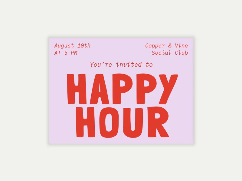 Loud & Clear Invitation free template design
