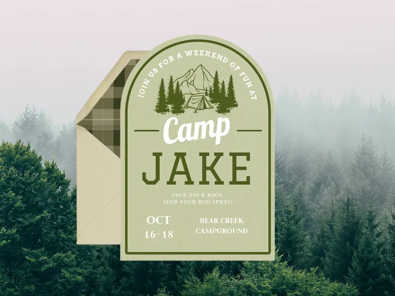 Base Camp Invitation premium template design