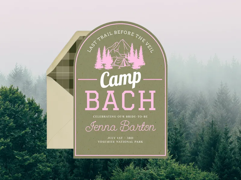 Base Camp Invitation premium template design