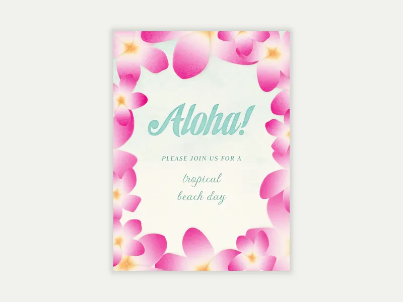Aloha Invitation free template design