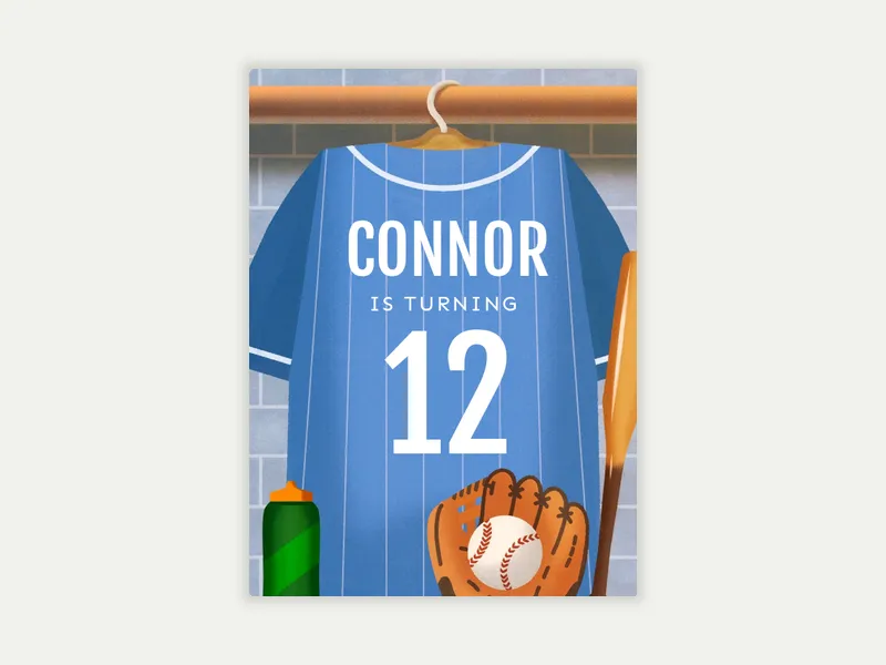 Birthday Jersey Invitation free template design