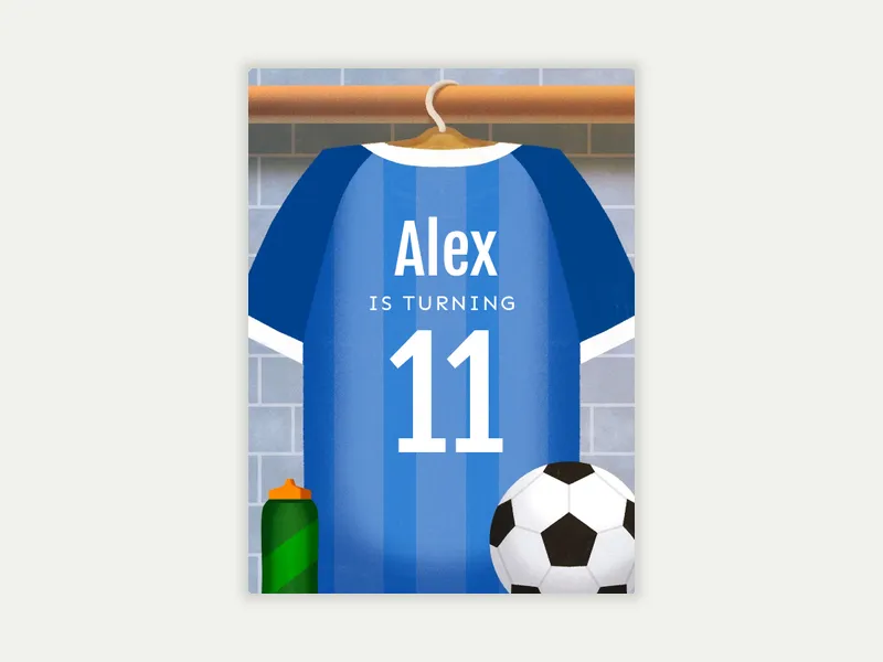 Birthday Jersey Invitation free template design