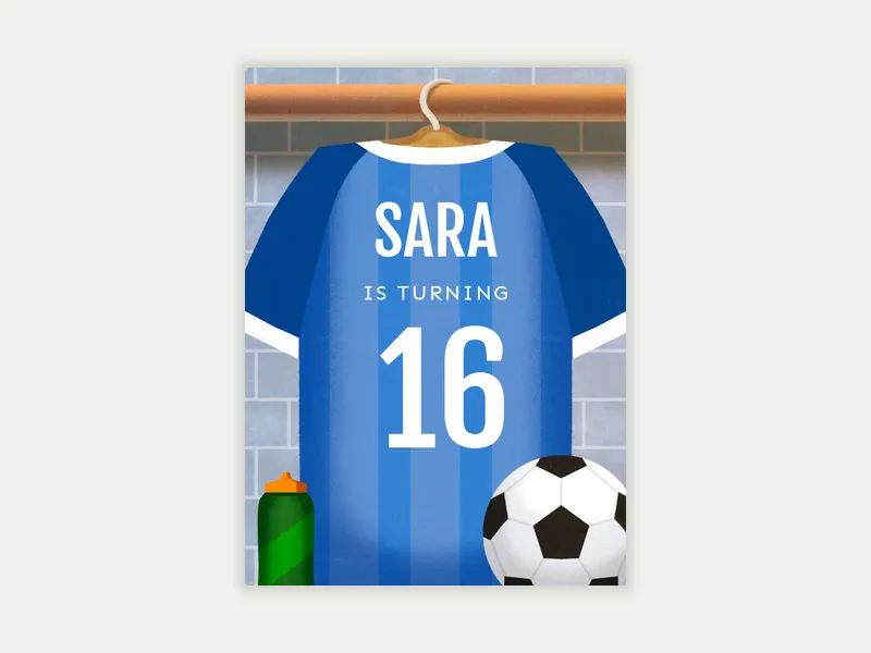Birthday Jersey Invitation free template design
