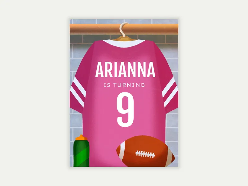 Birthday Jersey Invitation free template design