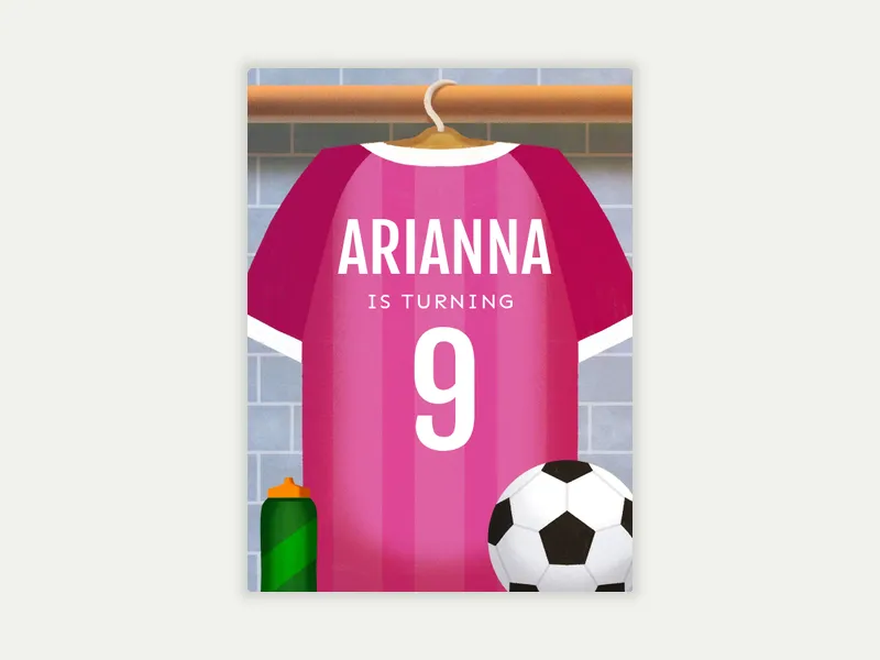 Birthday Jersey Invitation free template design