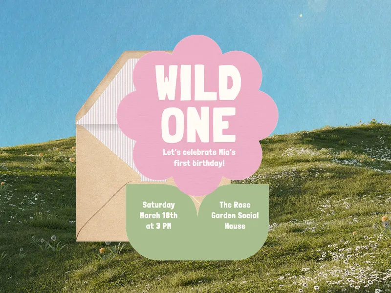 Fresh Flower Invitation premium template design