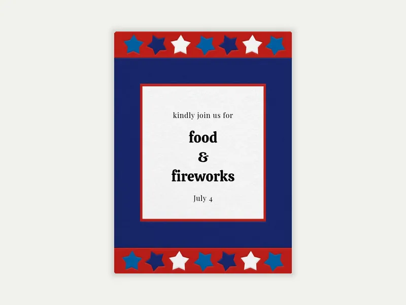 Stars and Stripes Invitation free template design