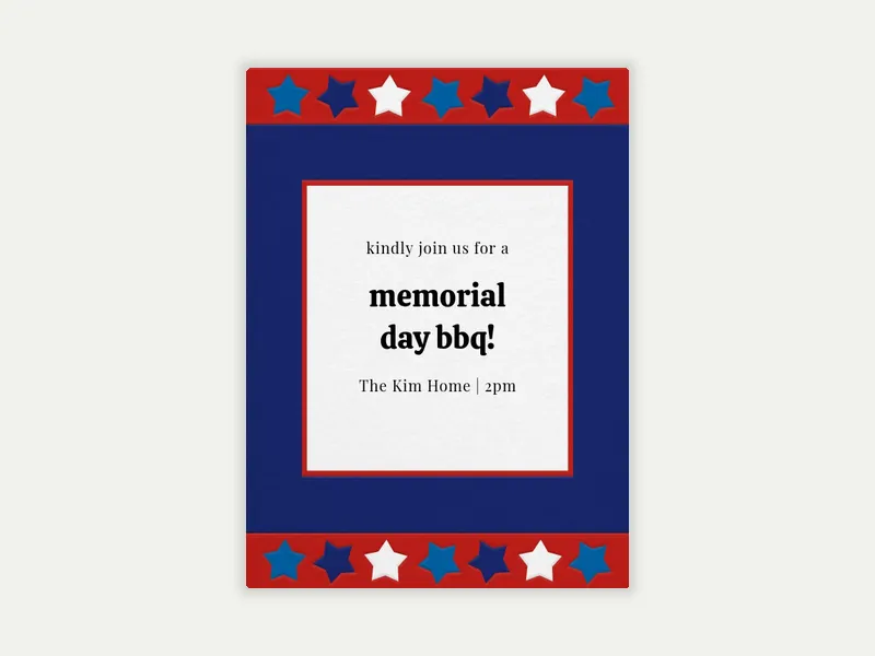 Stars and Stripes Invitation free template design