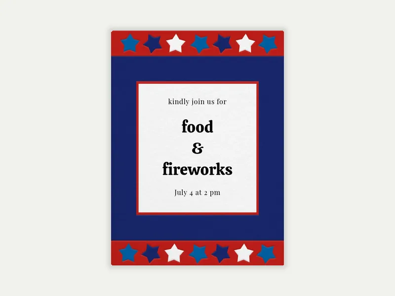 Stars and Stripes Invitation free template design