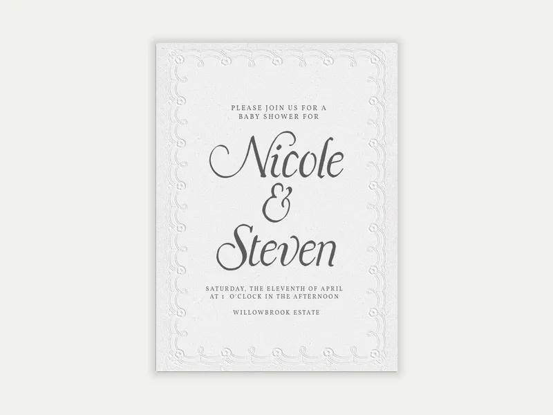 Soft Texture Invitation free template design