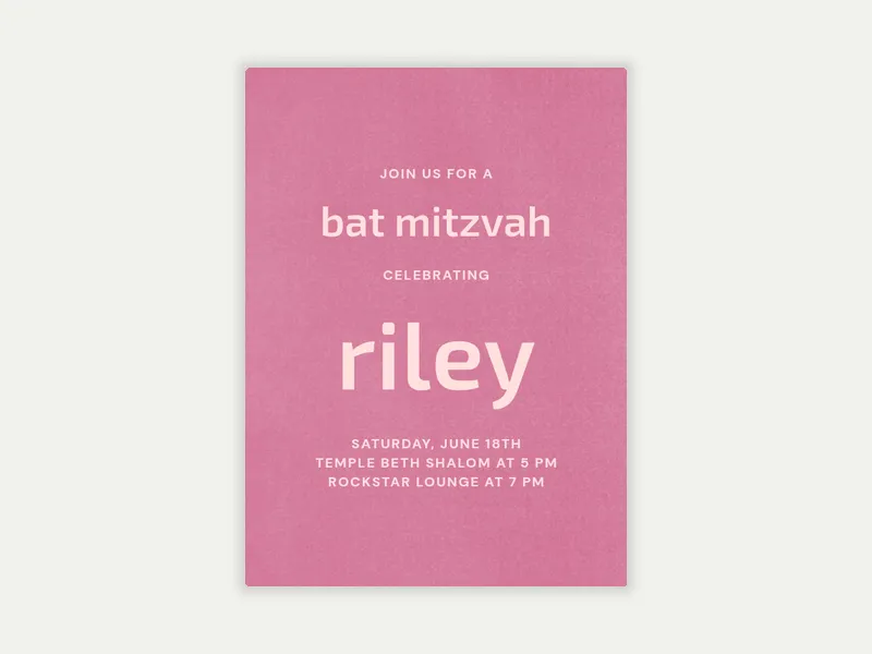 Simply Soft Gloss Invitation free template design