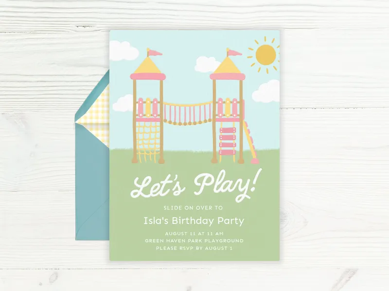 Sunny Playdate - 4th_birthday - Invitation