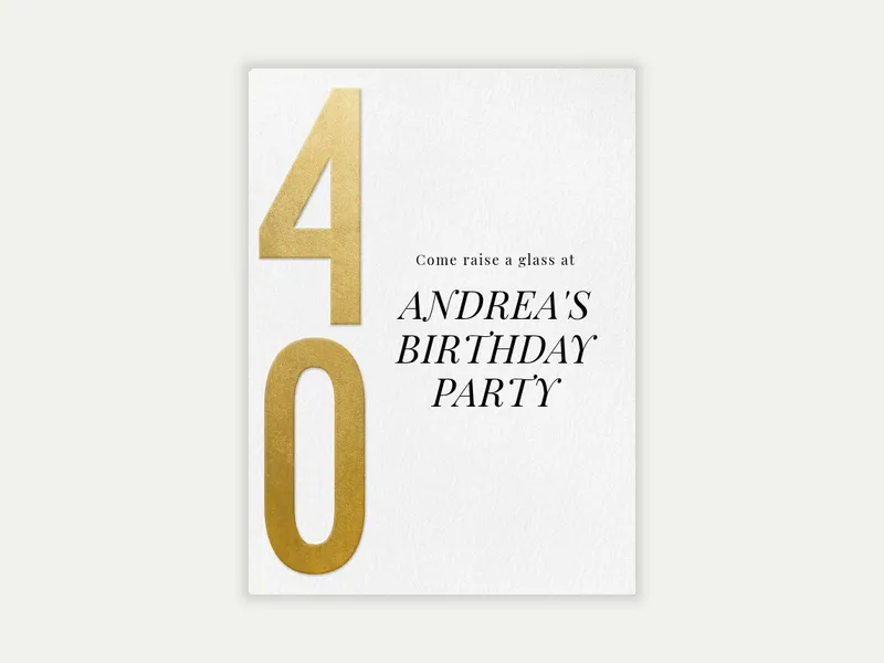 Sophisticated Classic Gold 85th Birthday - 40th_birthday - Invitation