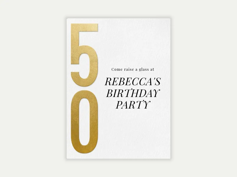 Sophisticated Classic Gold 85th Birthday Invitation free template design