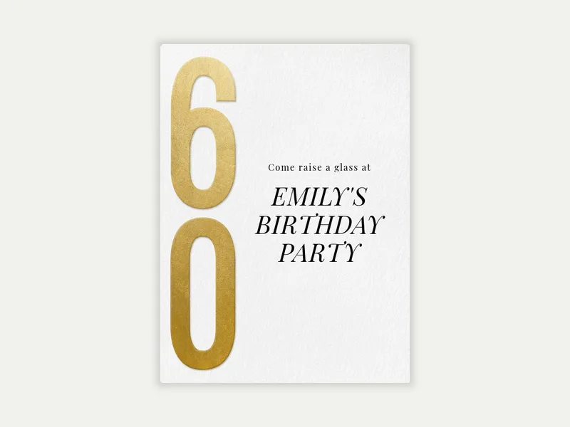 Sophisticated Classic Gold 85th Birthday Invitation free template design
