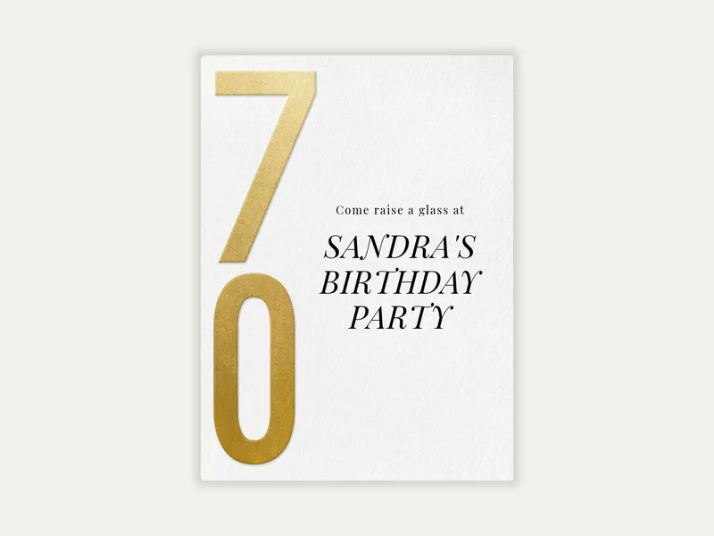 Sophisticated Classic Gold 85th Birthday Invitation free template design