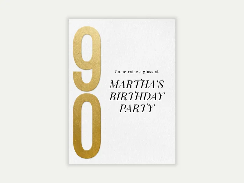 Sophisticated Classic Gold 85th Birthday Invitation free template design