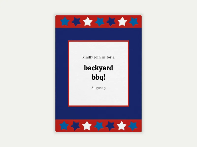 Stars and Stripes Invitation free template design