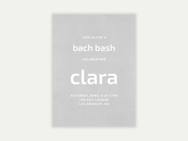 Simply Soft Gloss Invitation free template design