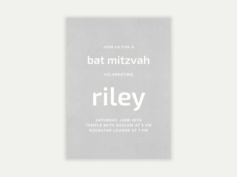 Simply Soft Gloss Invitation free template design