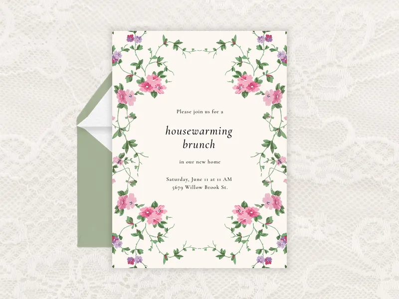 Laura Ashley: Priory - housewarming - Invitation
