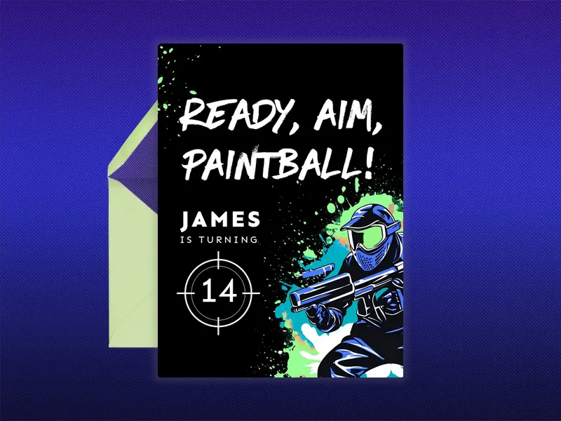 Paintball Battle - featured - Invitation