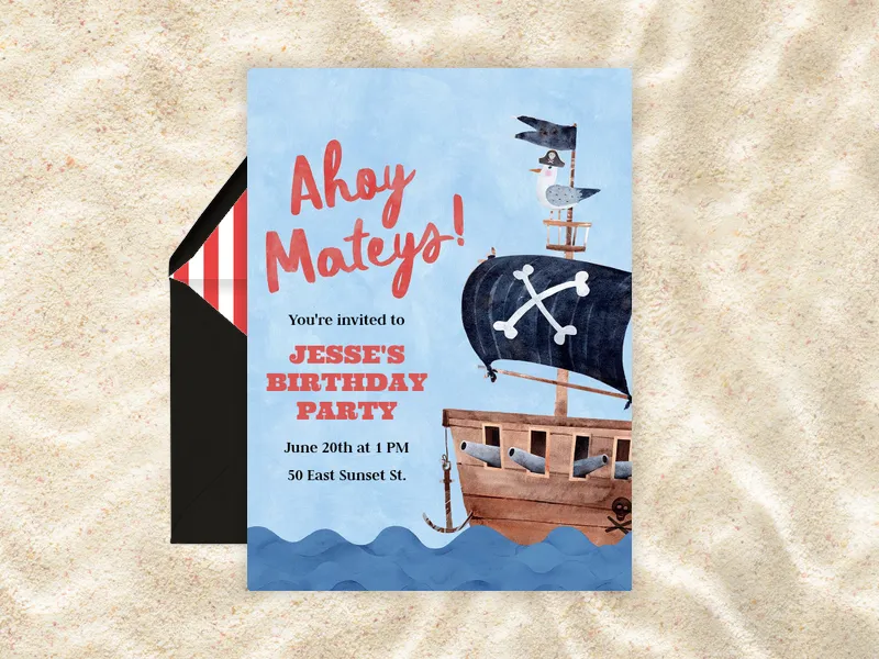 The Friend Ship Invitation premium template design