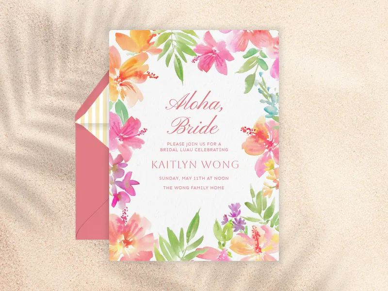 Hibiscus Honey Invitation premium template design