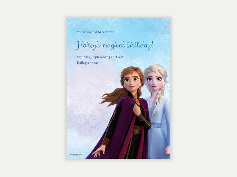 Disney’s Frozen: Anna & Elsa - featured - Invitation