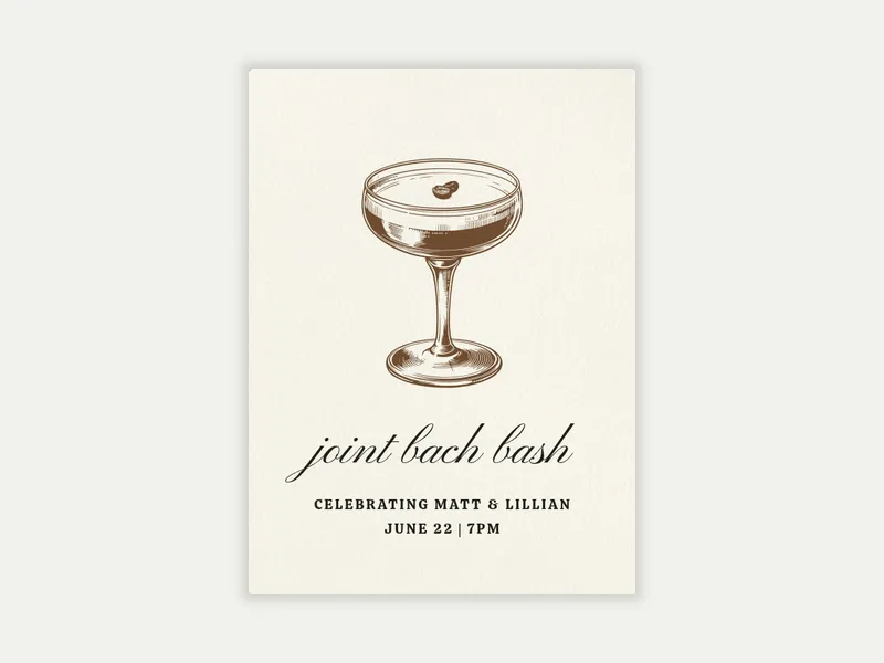 Dirty-tini Invitation free template design