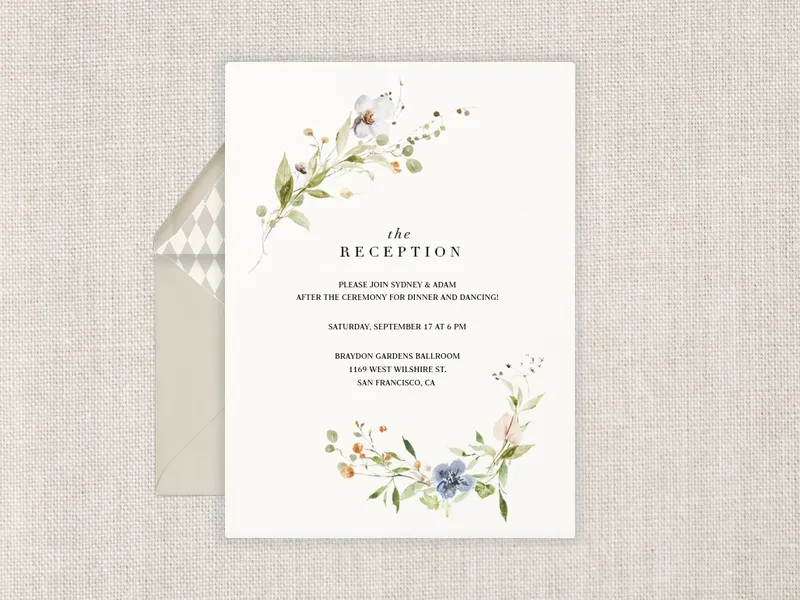 Ikebana Floral Arrangement Invitation premium template design