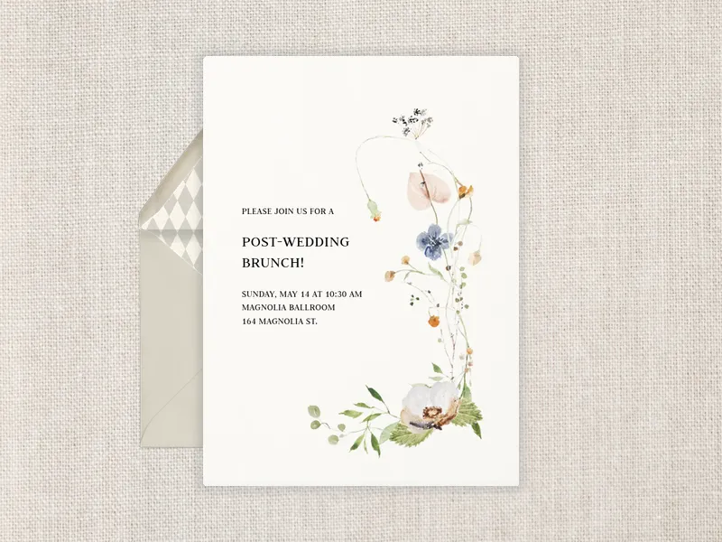 Ikebana Floral Arrangement - brunch_lunch - Invitation