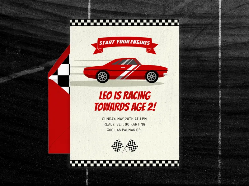 Go Kart Car - featured - Invitation
