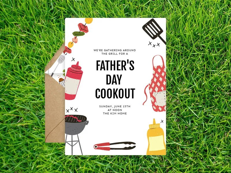 Get Grilling Invitation premium template design