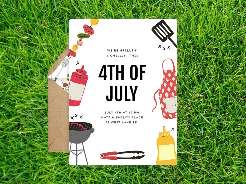Get Grilling - july_fourth - Invitation