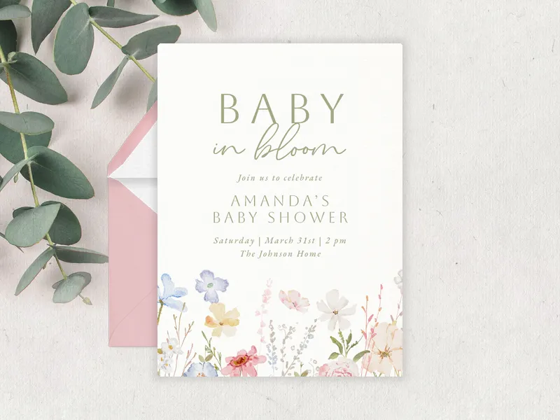 Sweet Blossoms - baby_shower - Invitation