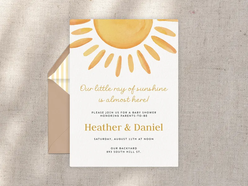 Sunshine Dreams Invitation premium template design
