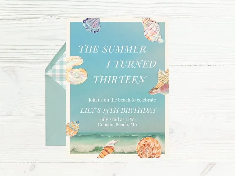The Summer I... - birthday_forteens - Invitation