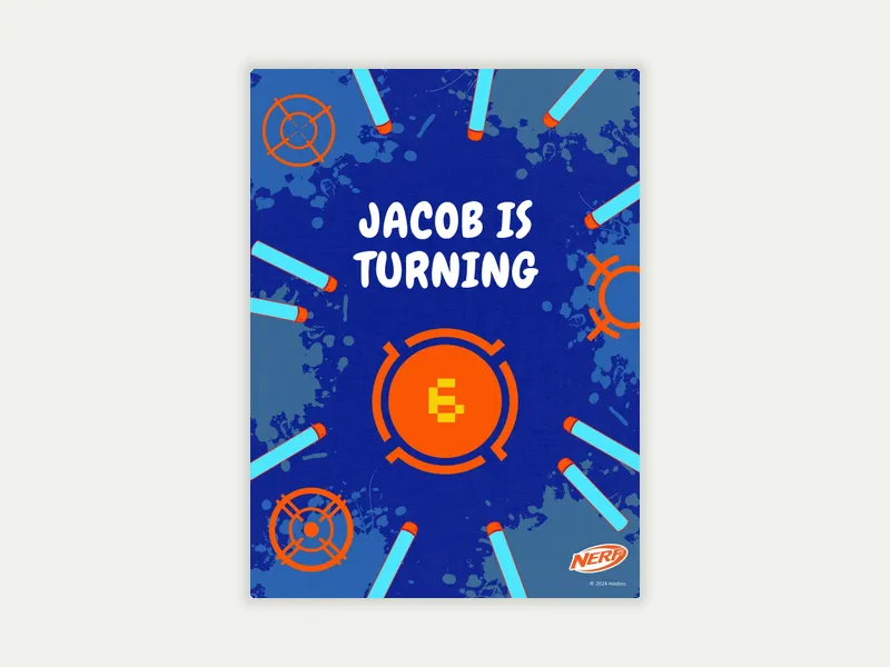 Nerf: Gear Up Invitation free template design