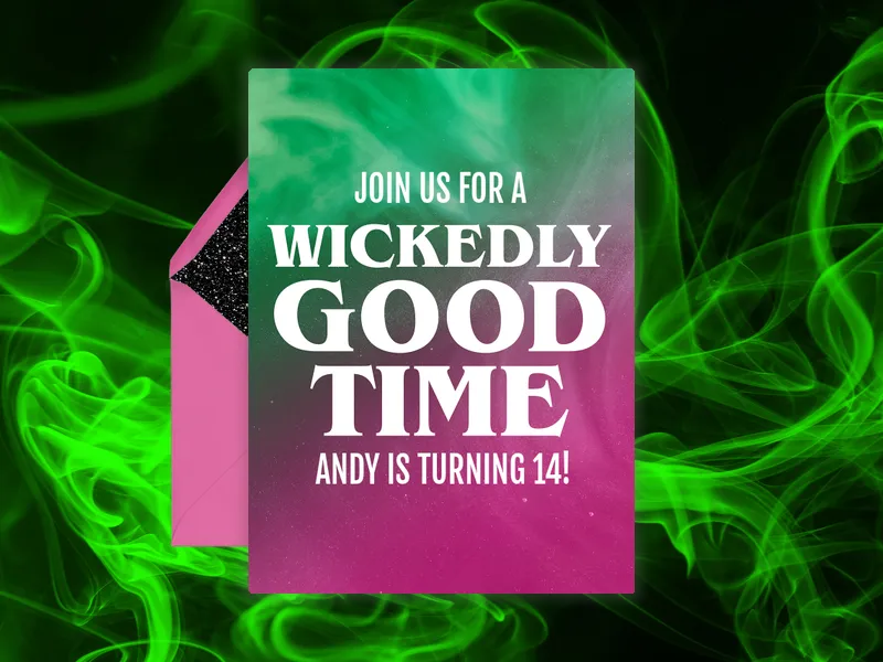 Wickedly Wonderful Invitation premium template design