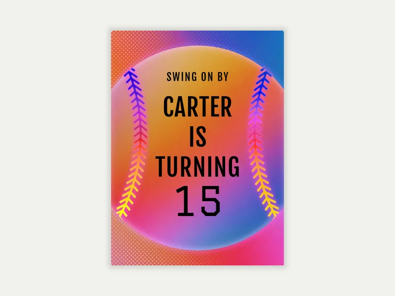 Neon Sports Invitation free template design