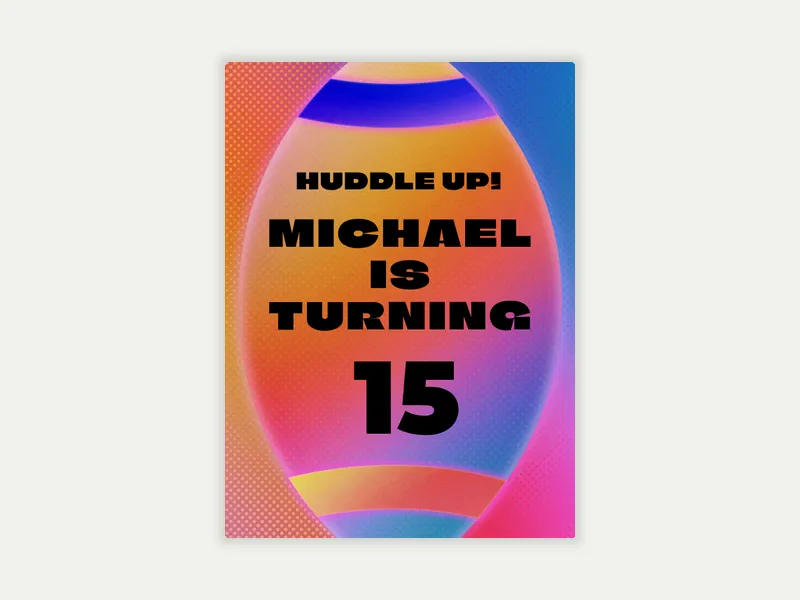 Neon Sports Invitation free template design