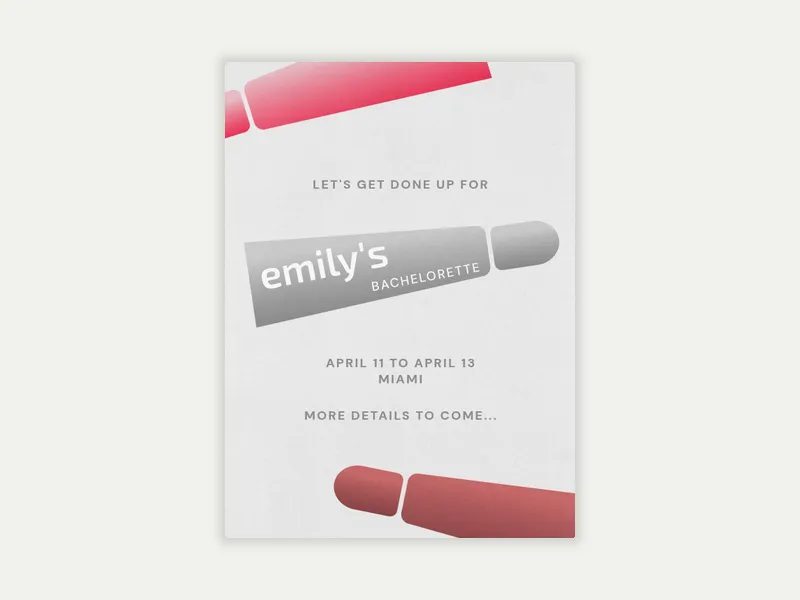 Gloss Trio Invitation free template design