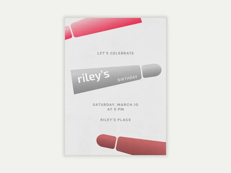Gloss Trio Invitation free template design