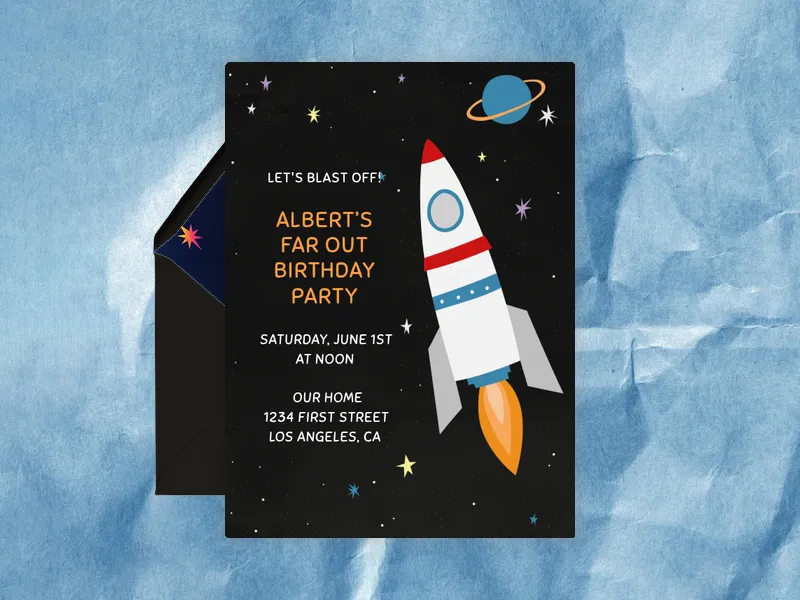 Space Out Invitation premium template design