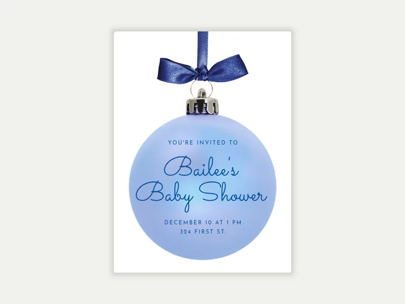 Dangling Ornament Invitation free template design