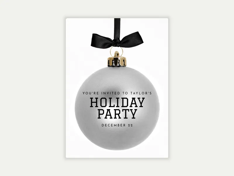 Dangling Ornament Invitation free template design