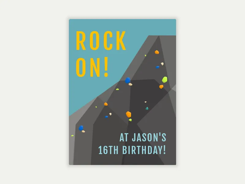 Rock On Invitation free template design